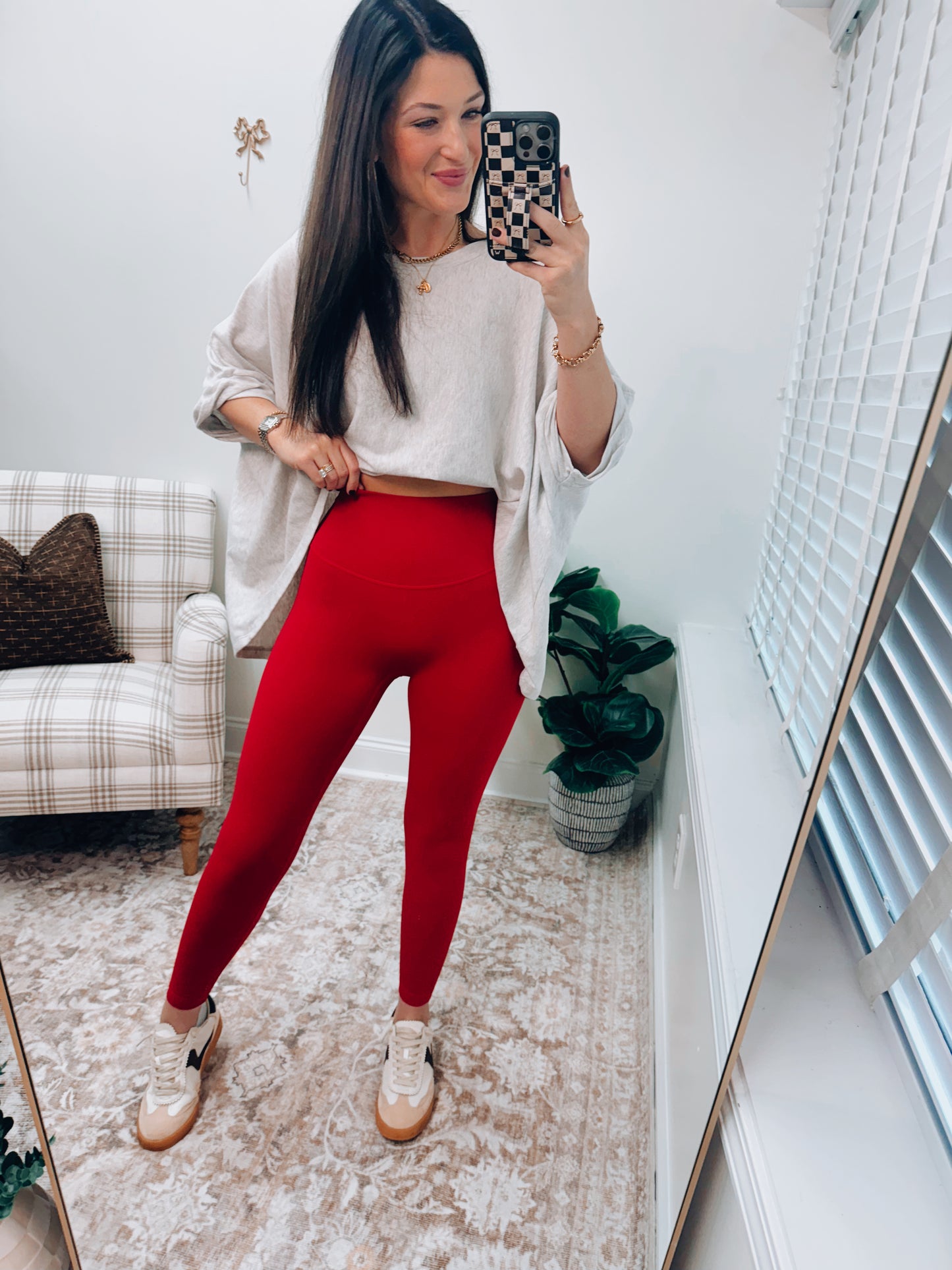 In Alignment High-Rise Leggings - Red