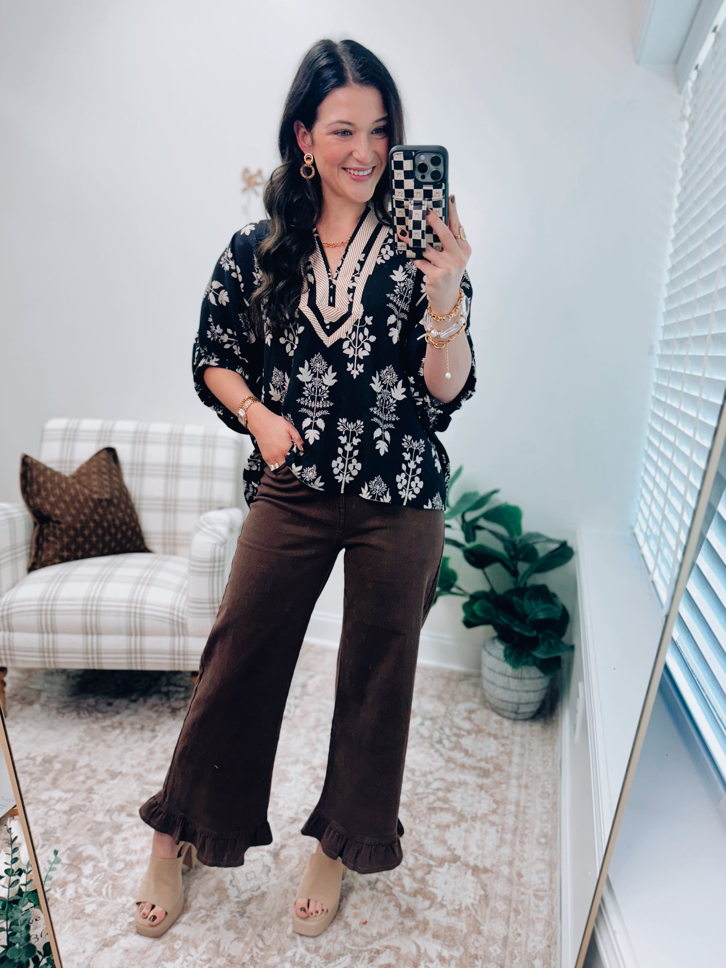 Camden Print Dolman Top