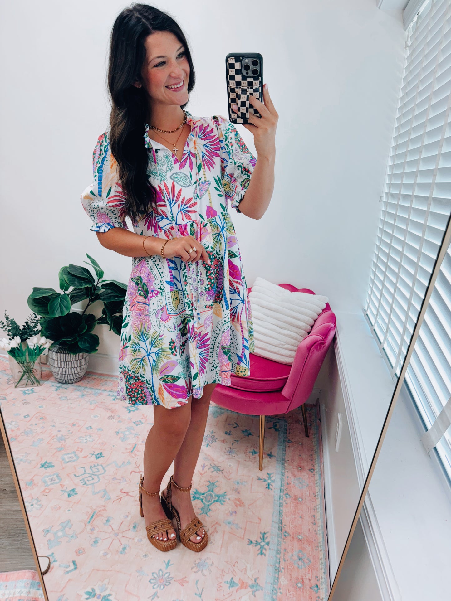 Feels Right Tropical Mini Dress