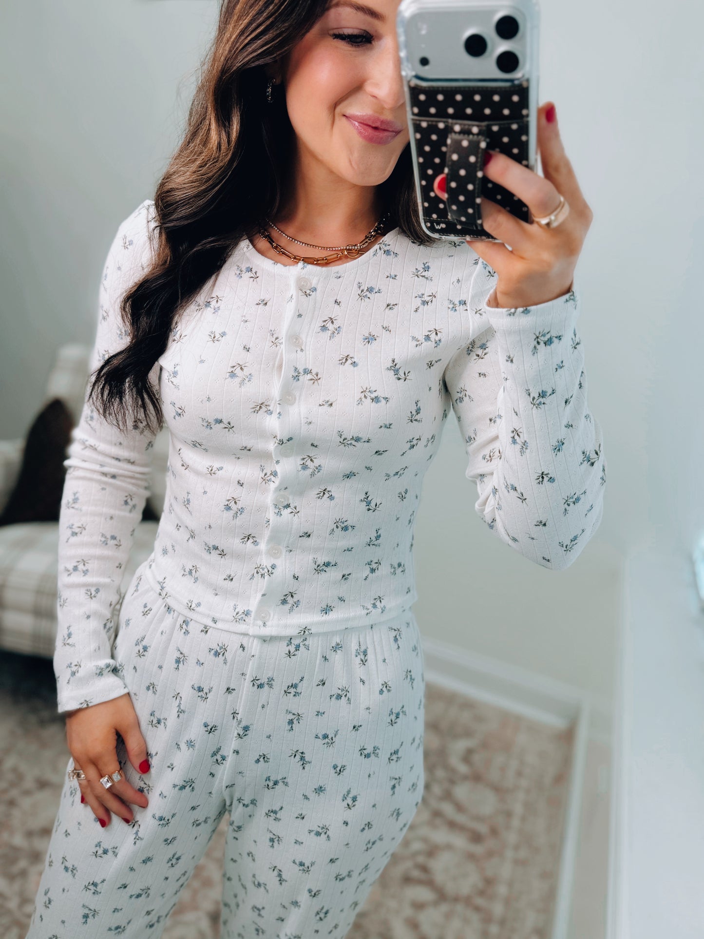 Laural Floral Cotton Lounge Sleep Set