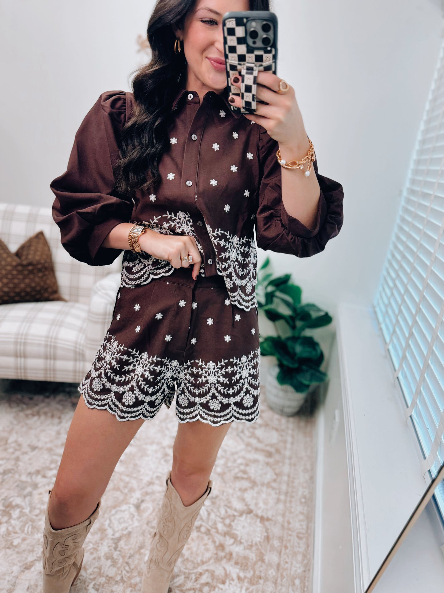 Rhodes Embroidered Shorts