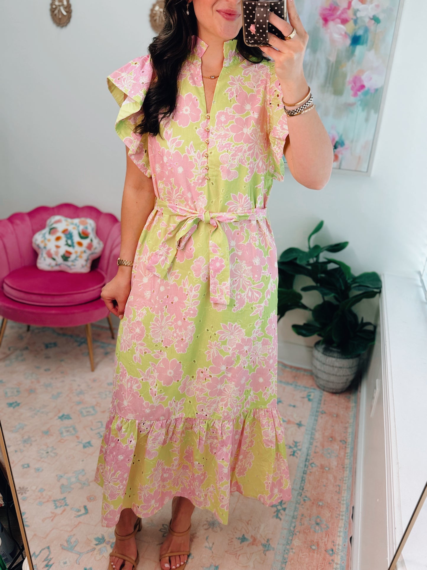 Ivy Eyelet Midi Dress