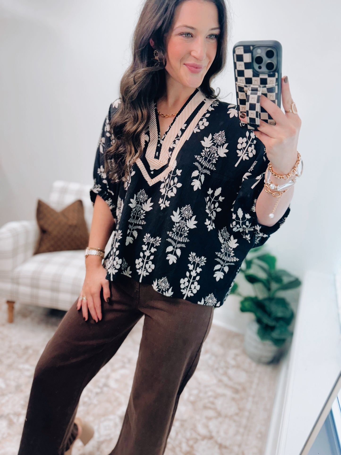 Camden Print Dolman Top