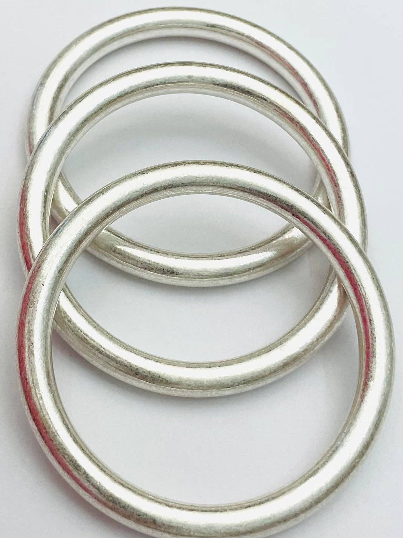 CHIC Bold Vintage Bangles - Matte Silver