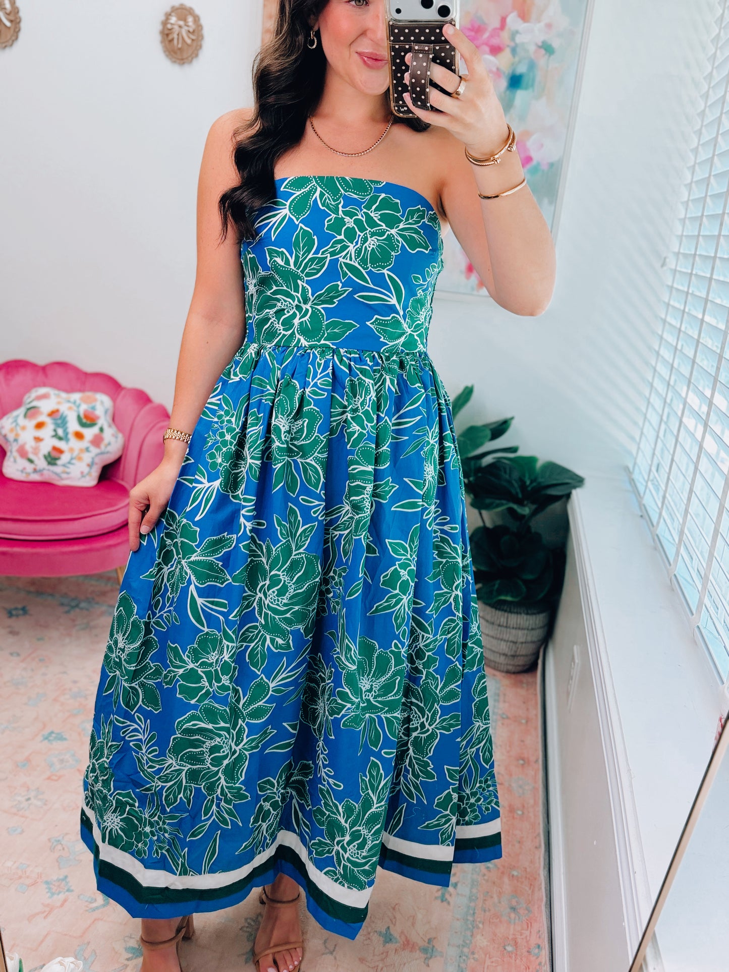 Skylar Strapless Multi Midi Dress