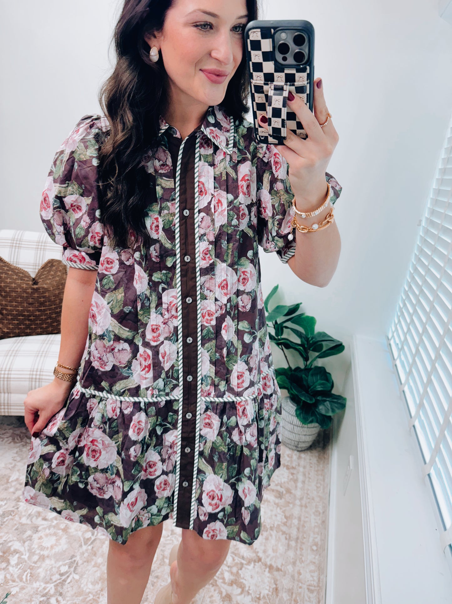 Adley Floral Combo Mini Dress