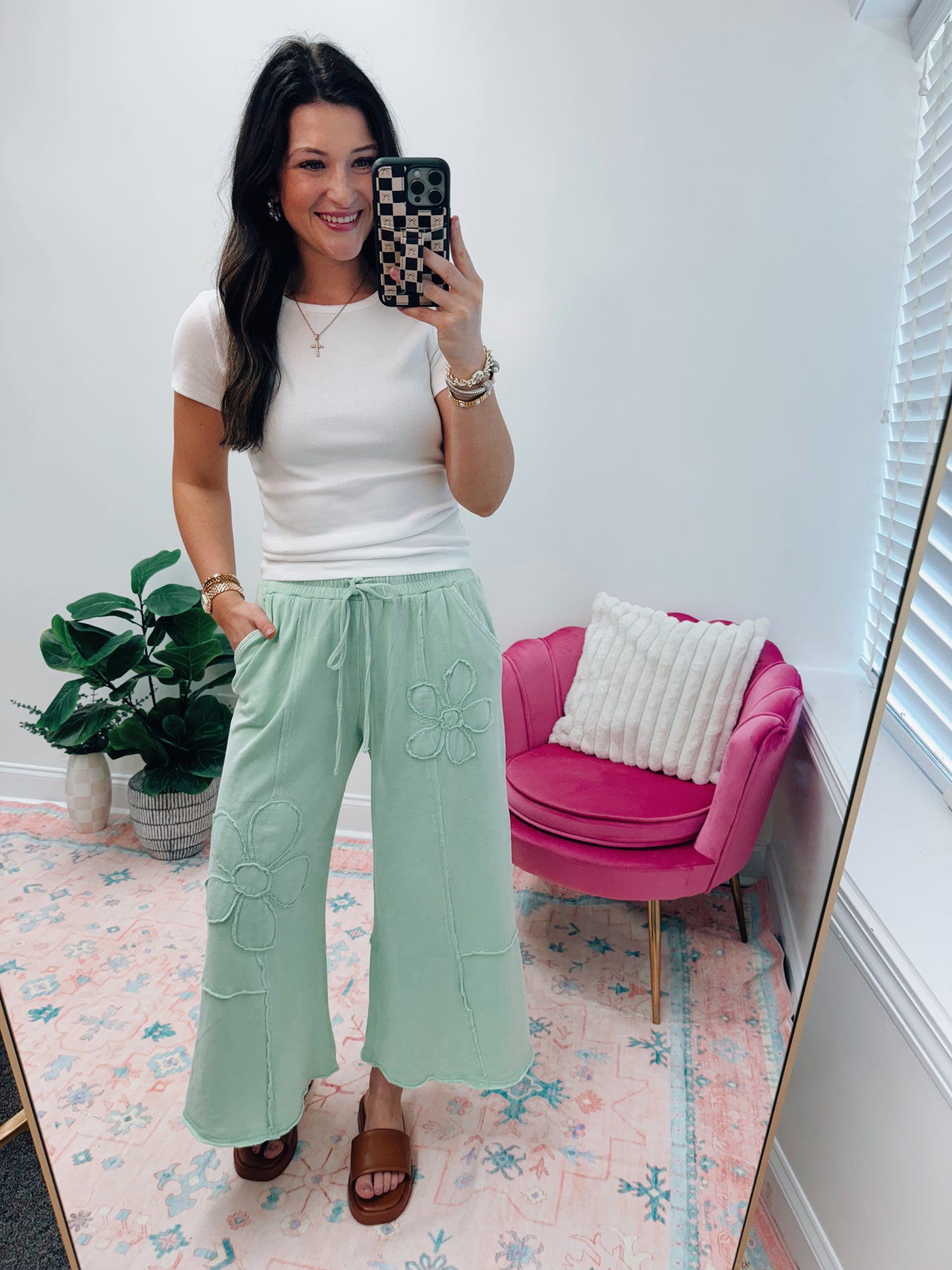 Apple Cider Floral Mineral Flow Pants