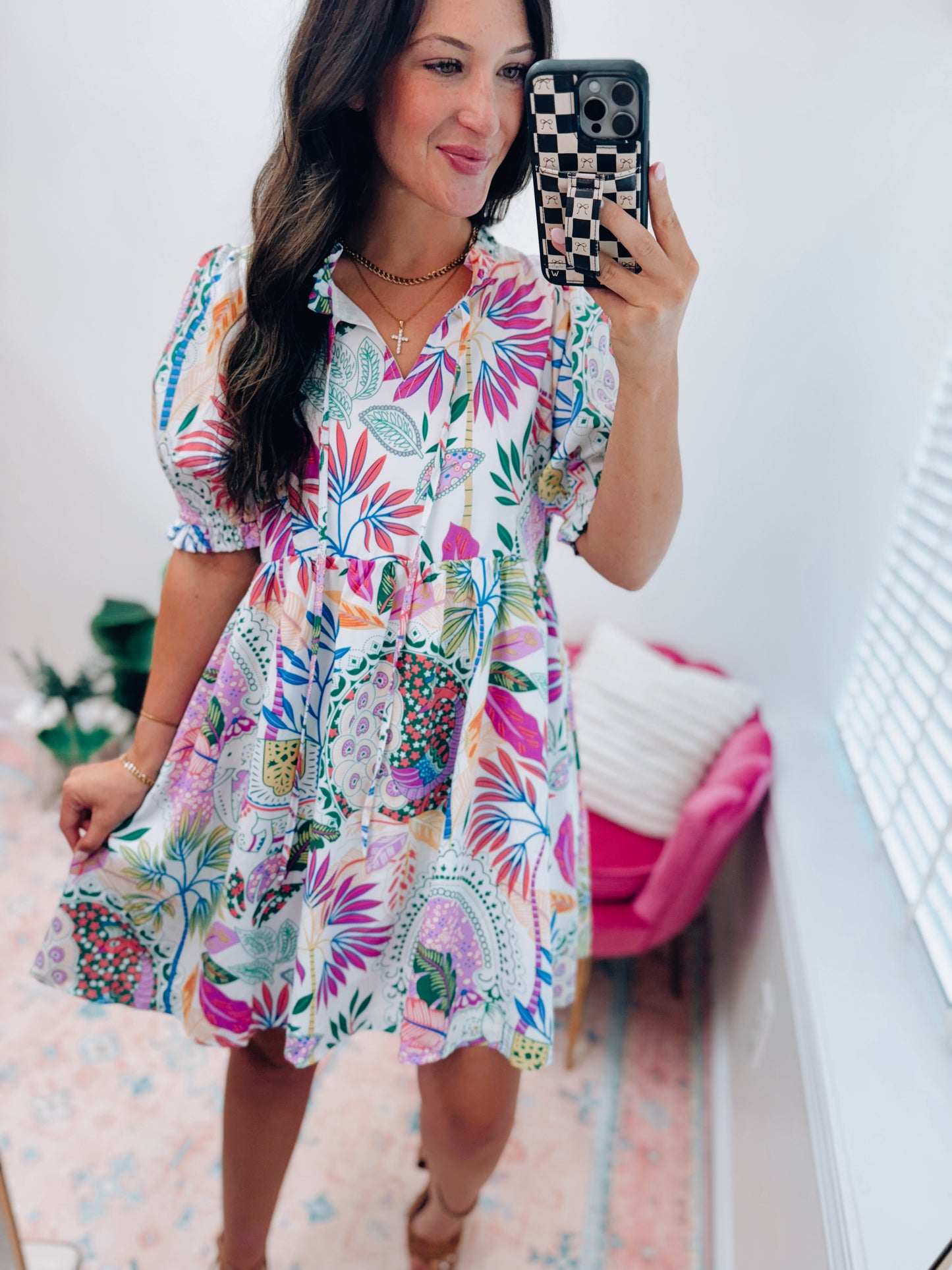Feels Right Tropical Mini Dress