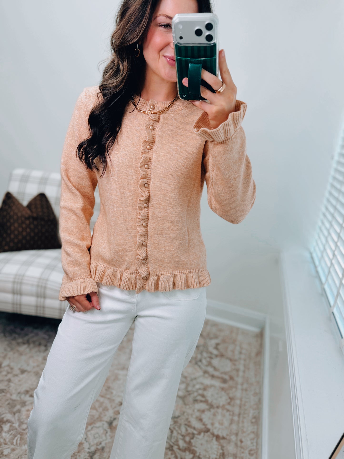 Easy Breeze Ruffle Cardigan Top