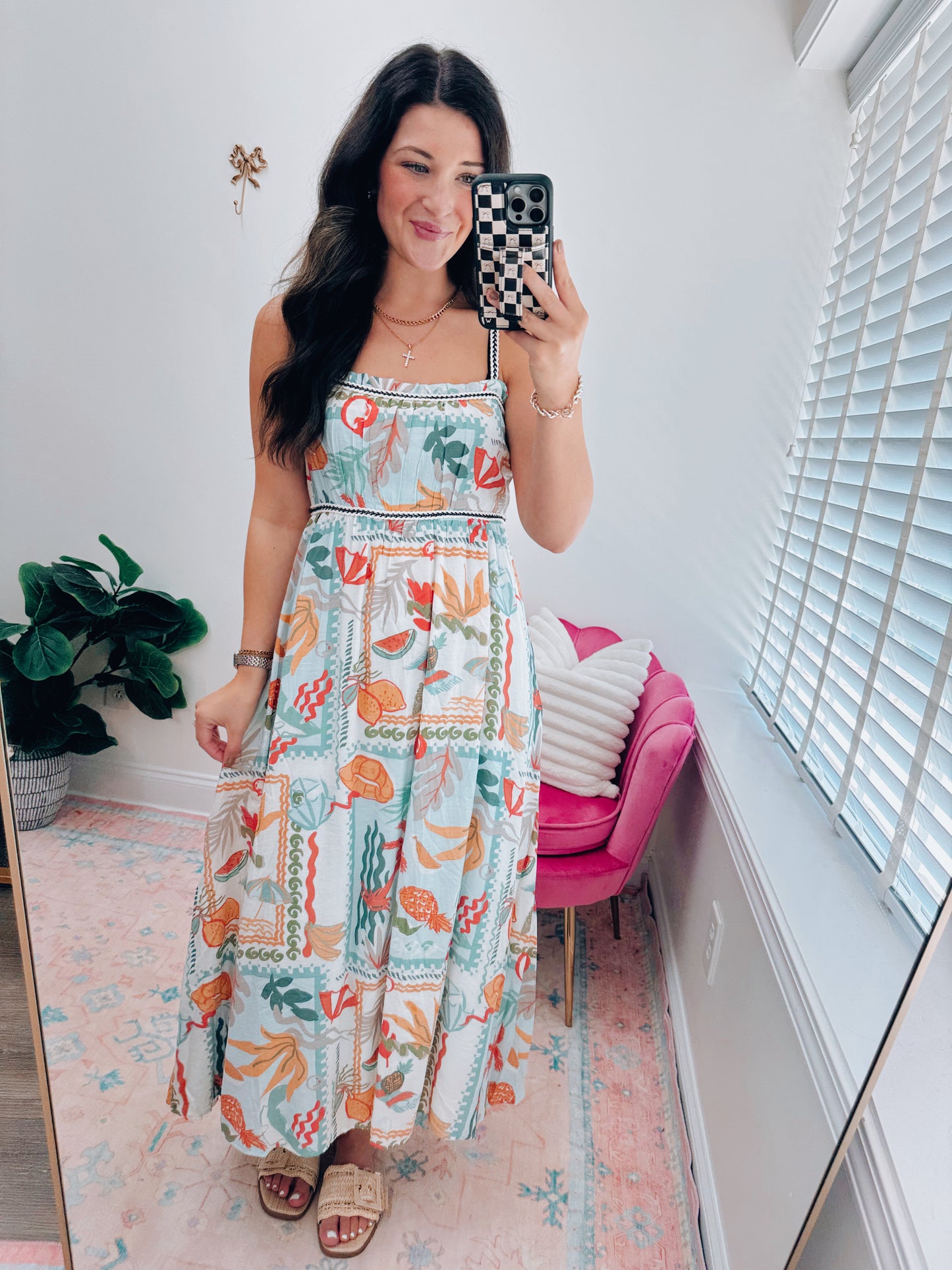 Palmer Braid Trim Midi Dress