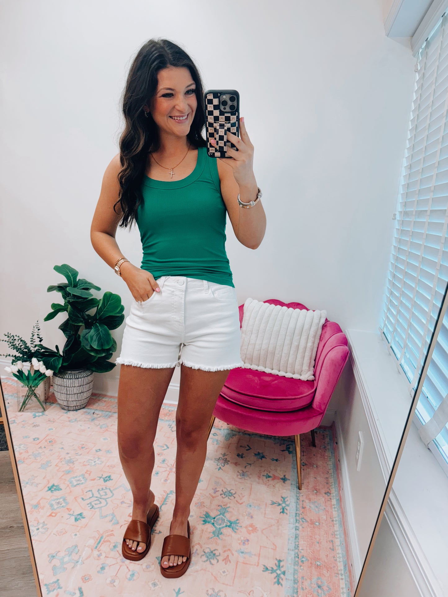 Jada Basic Ribbed Tank - K Green