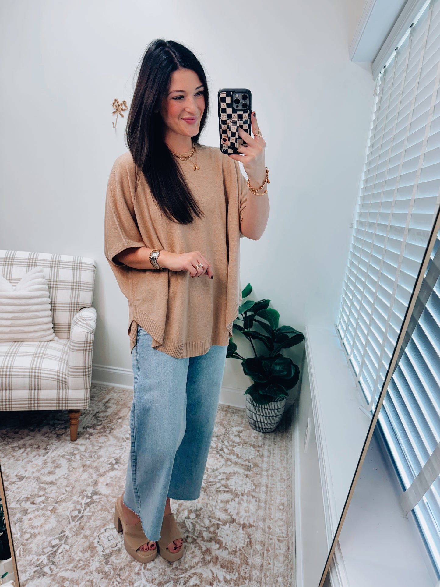 Wilder Oversized Knit Top - Taupe