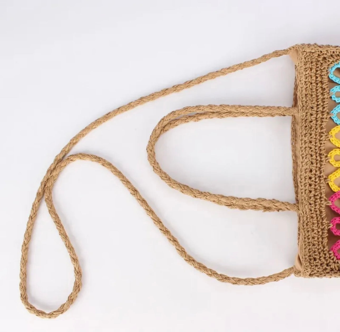 Palm Coast Tropical Raffia Bag