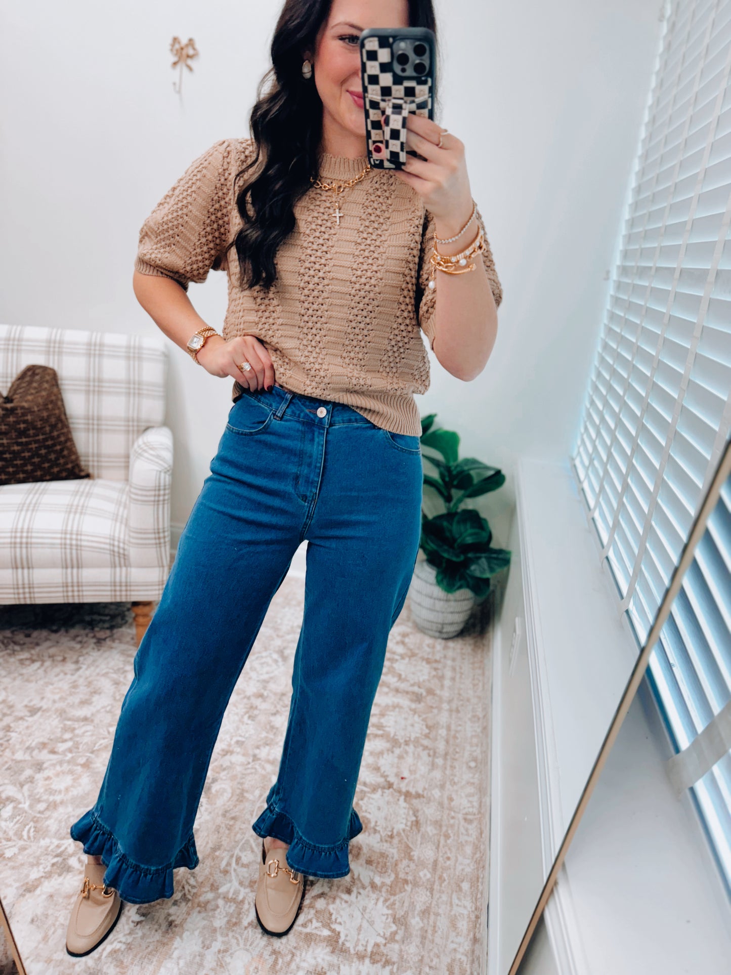 Briar Ruffle Bottom Denim