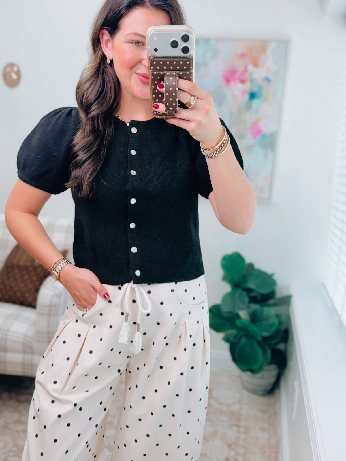 Calla Knit Button Sweater Top