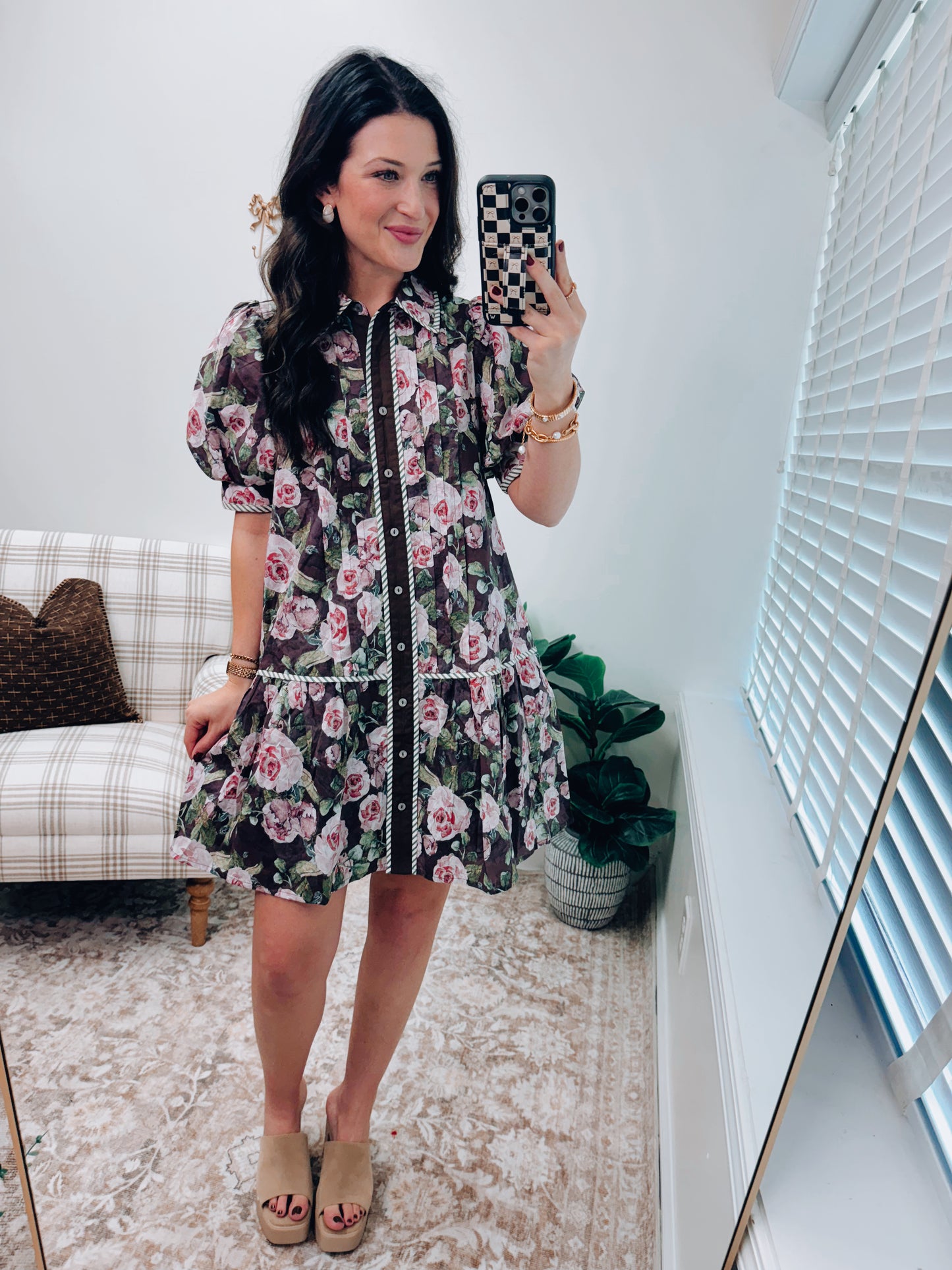 Adley Floral Combo Mini Dress