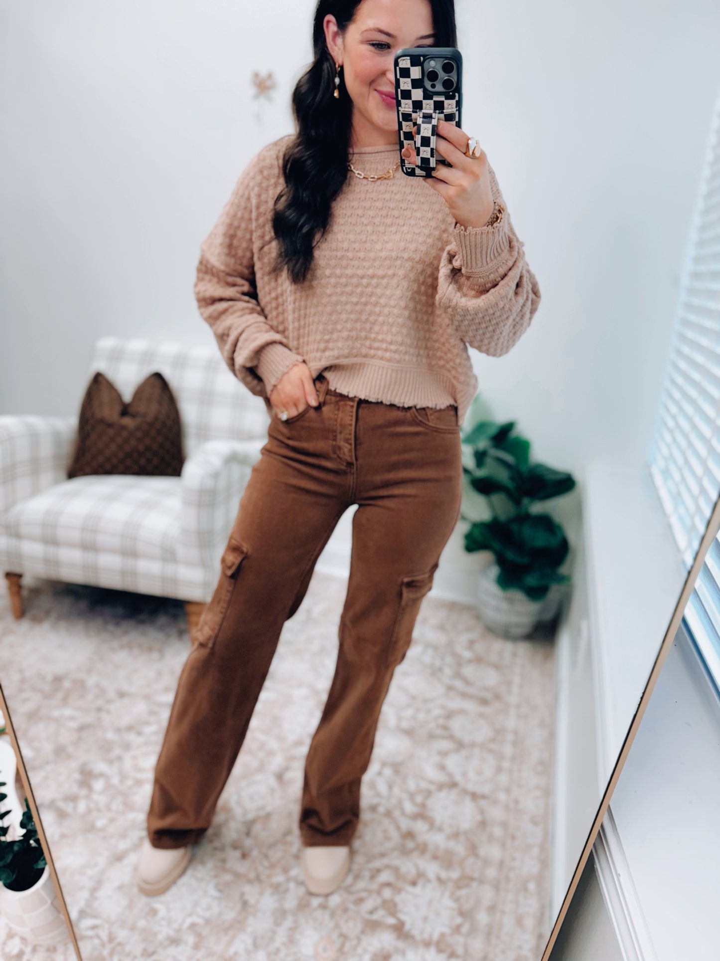 Espresso Risen HR Cargo Denim