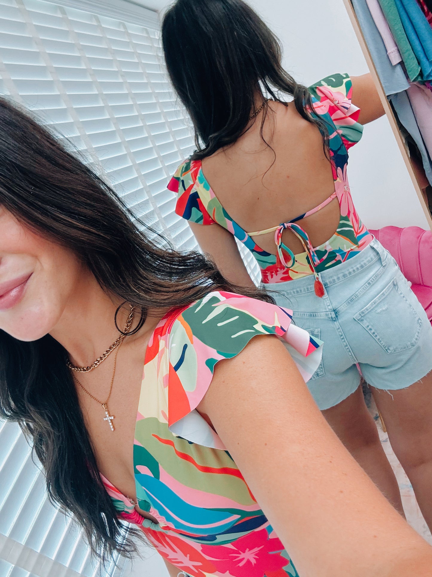 Calling Tropics Ruffle One Piece Swimsuit