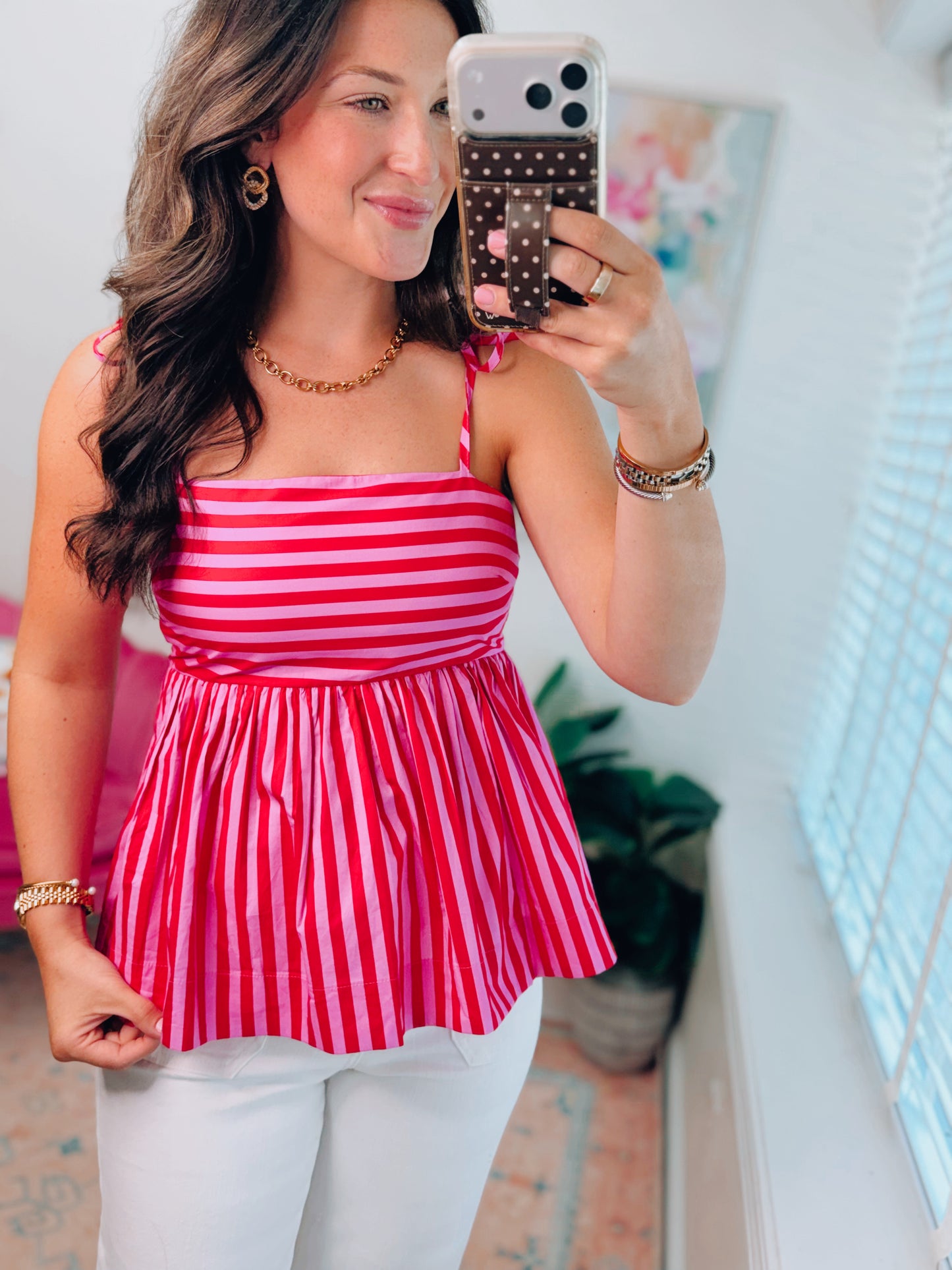 Sunkissed Striped Tie Top
