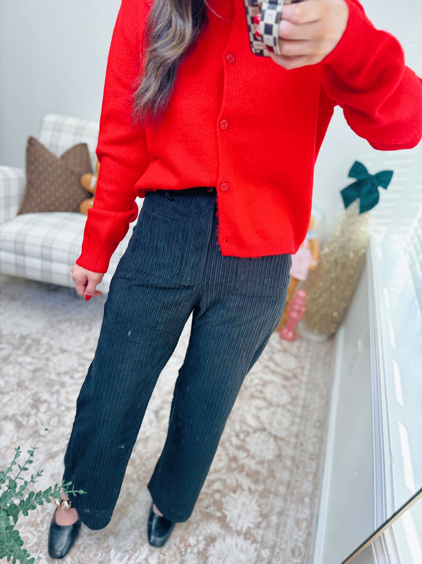 Front Pocket Corduroy Pants