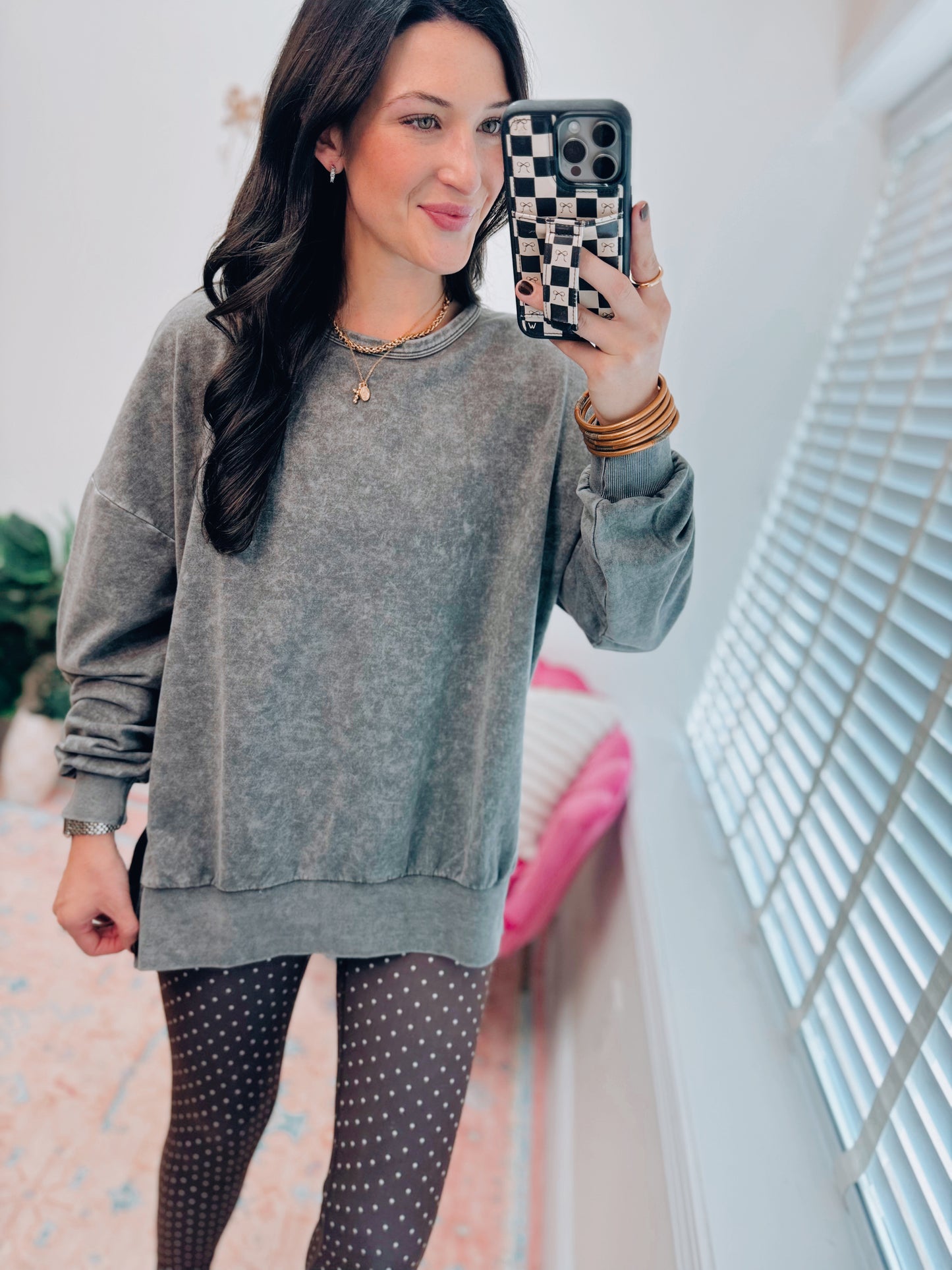 Taylor Mineral Wash Crewneck - Black