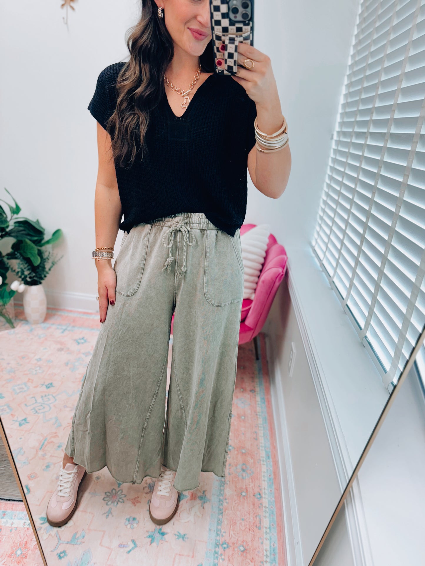 Collins Mineral Wash Wide Leg Pants