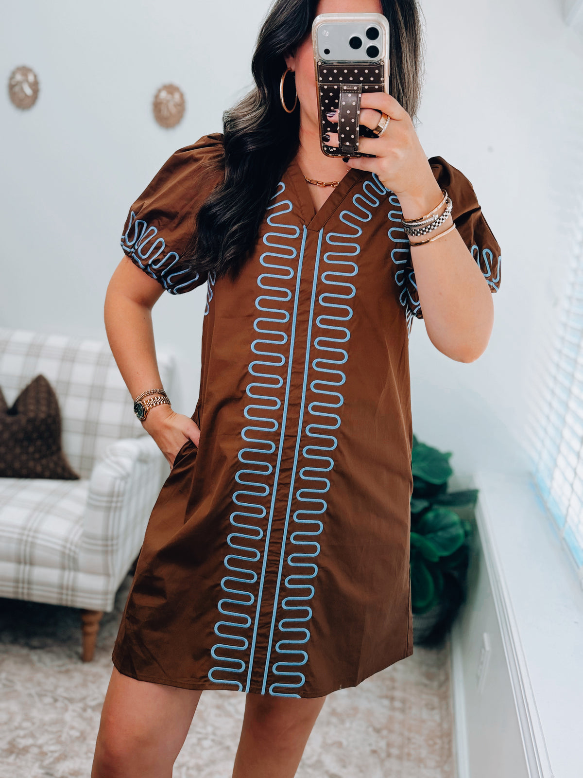 Canyon Embroidered Mini Dress