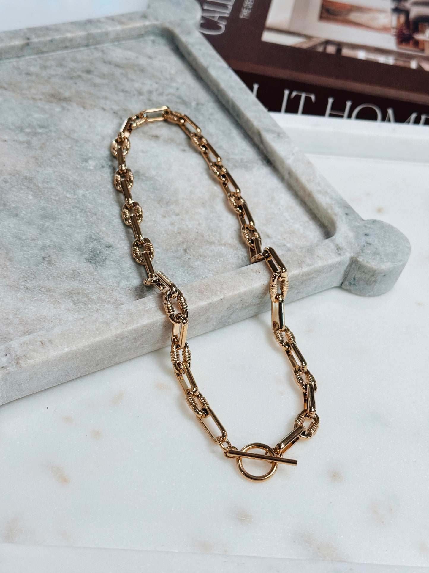 Poppy 18k Gold Plated Chain Link Necklace