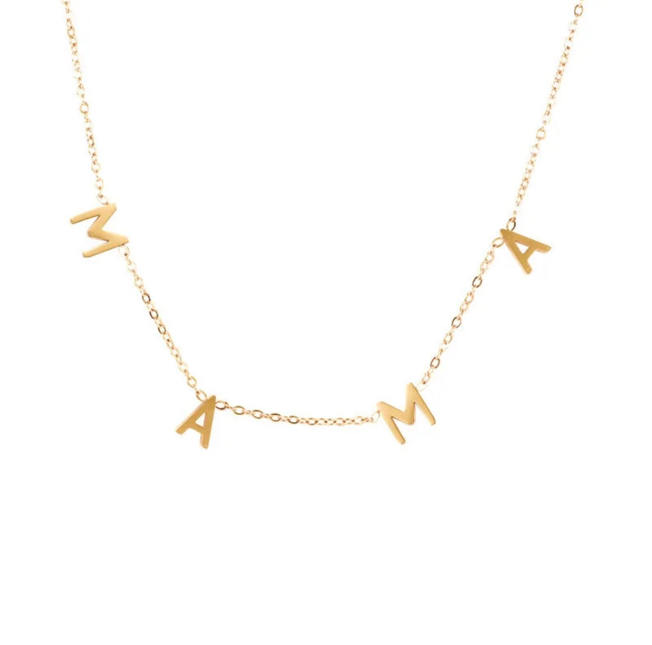 Mama Letter Necklace | 18K Gold Plated