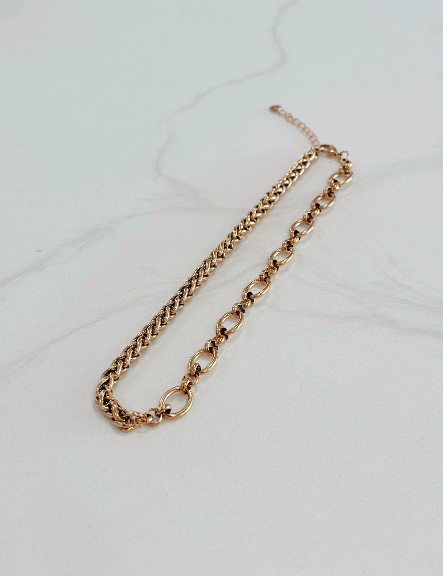 18k Gold Plated Meadow Asymmetry Chain Necklace