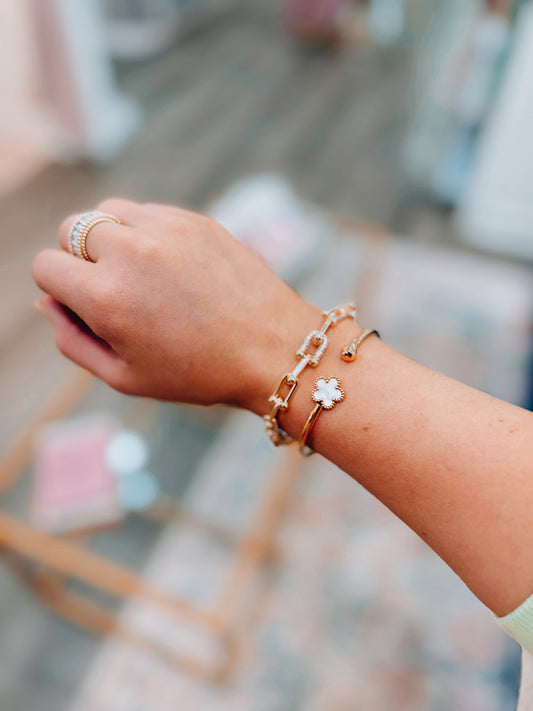 Gold Horseshoe Chunky Chain Bracelet