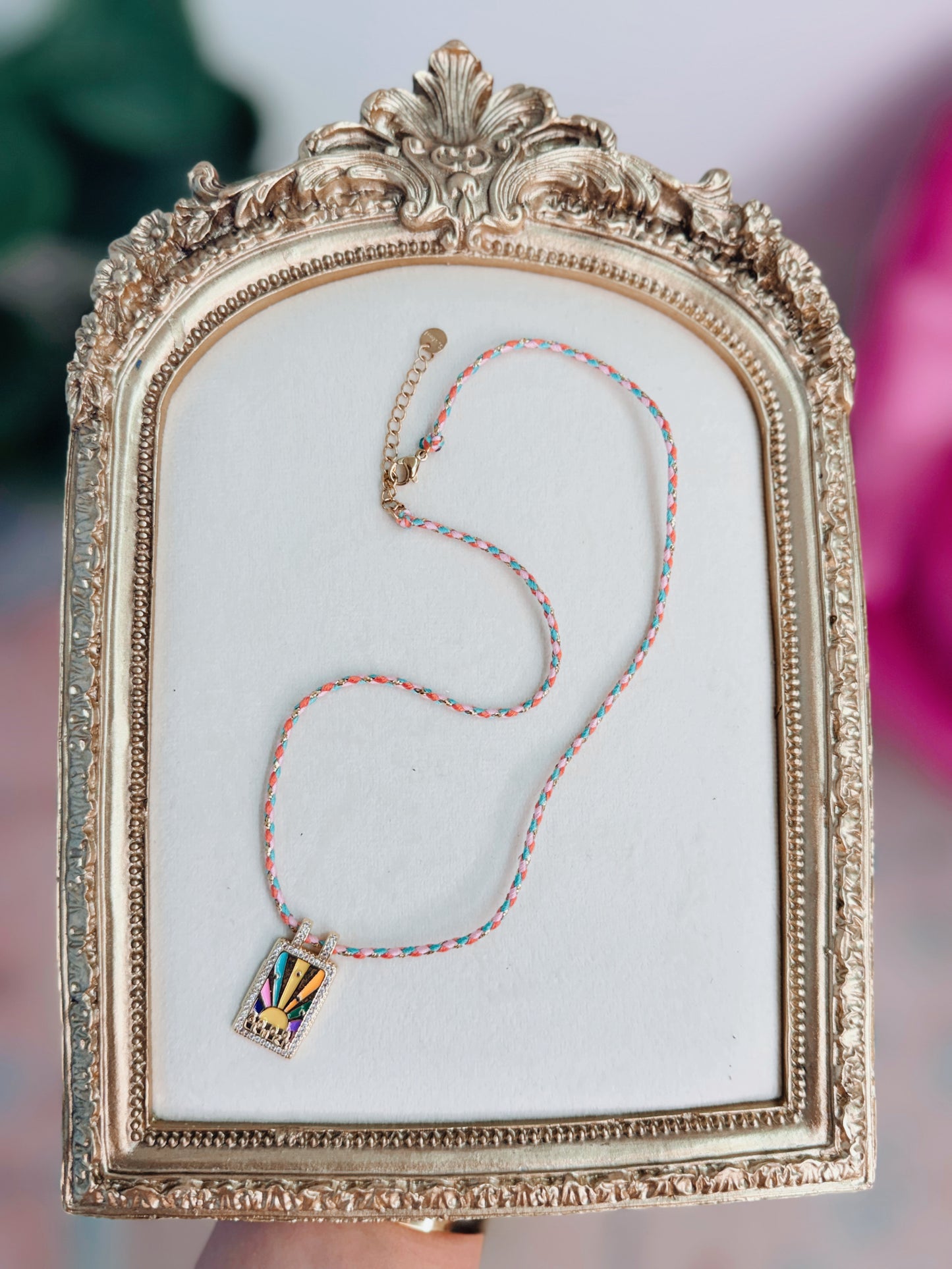 Colorful Sunshine Braided Necklace