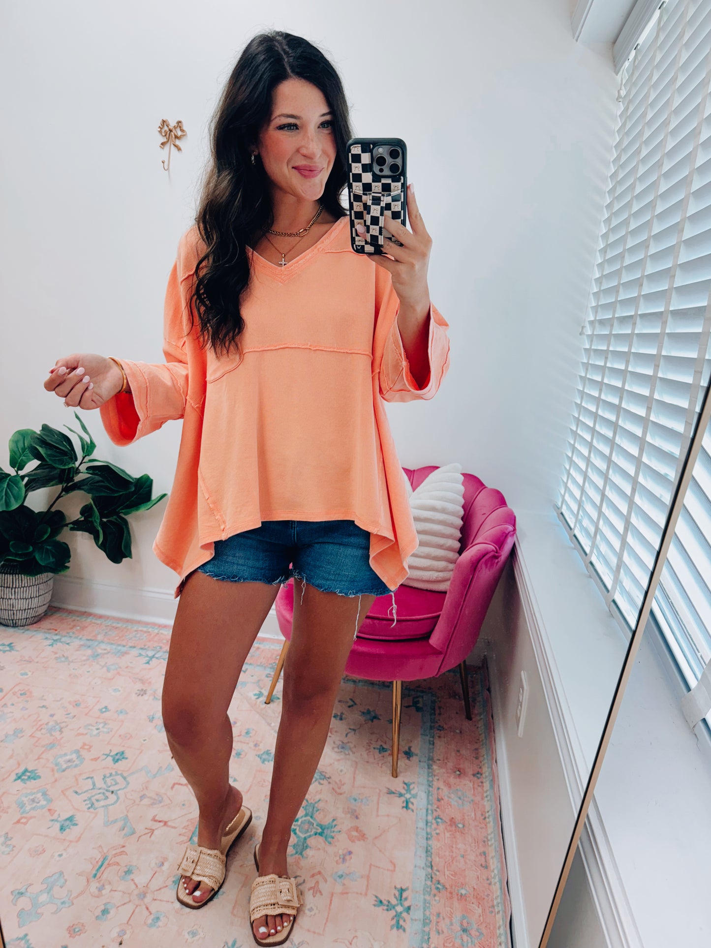 Cantaloupe Oversized Terry Top