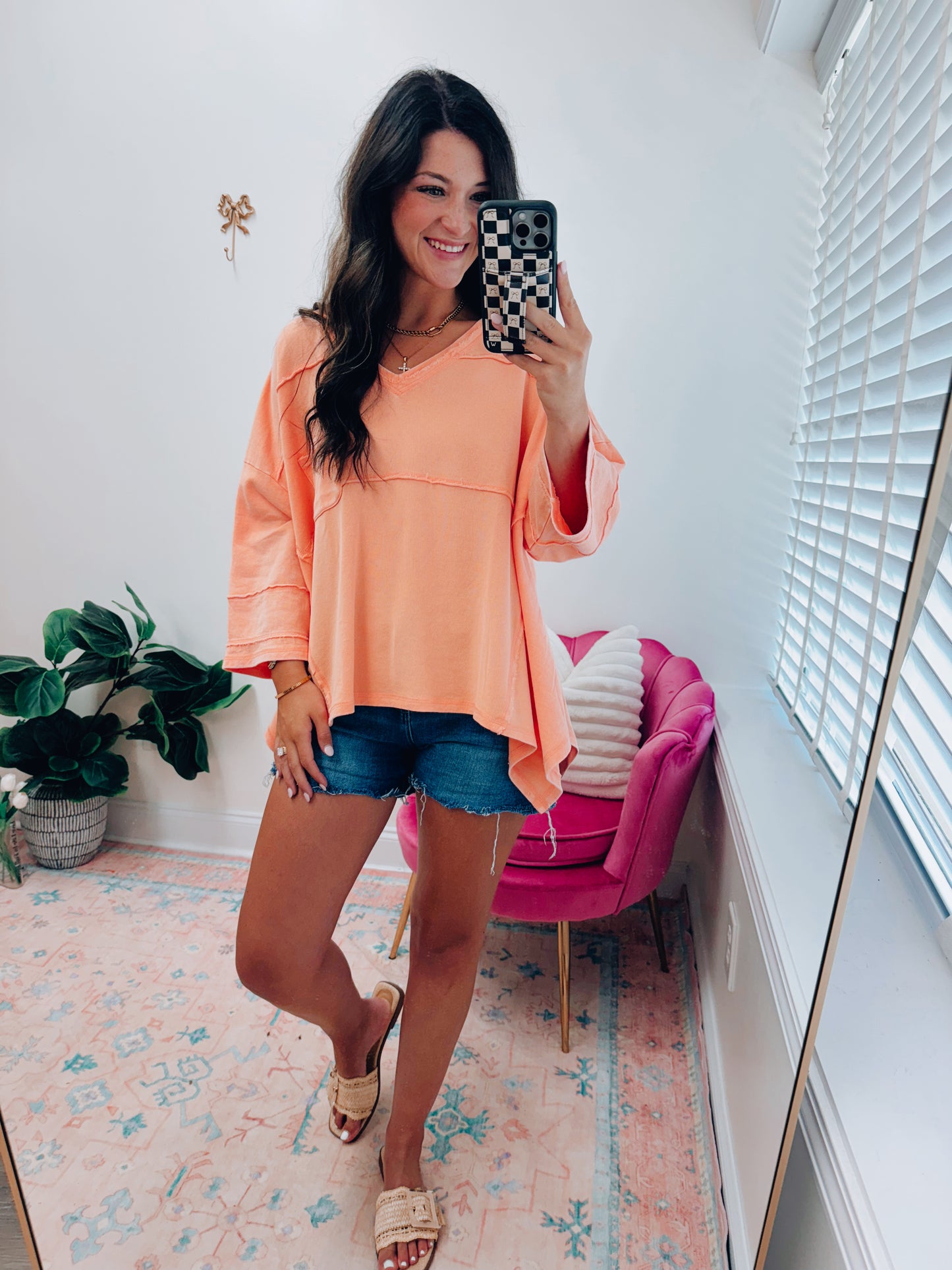 Cantaloupe Oversized Terry Top