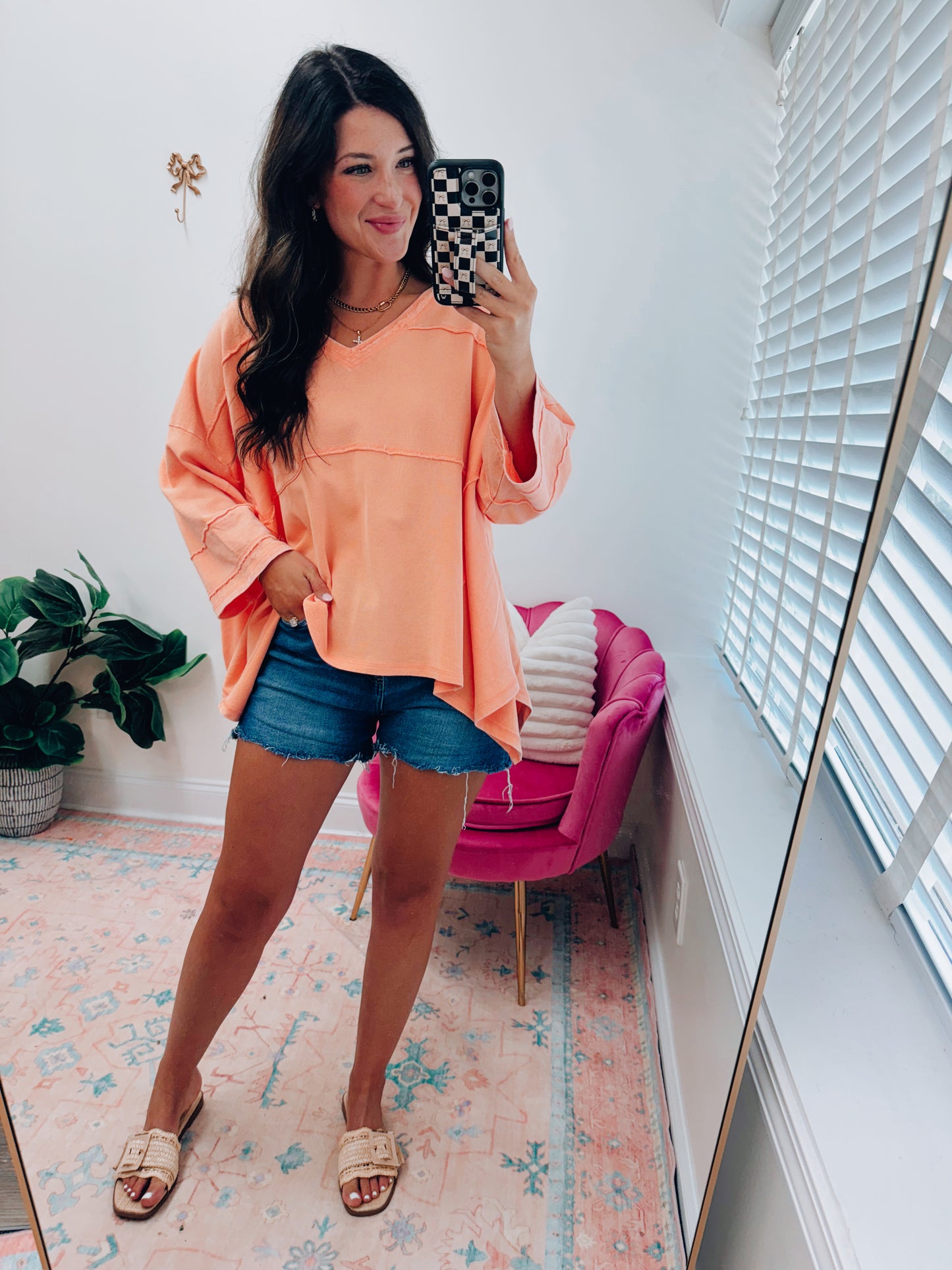 Cantaloupe Oversized Terry Top