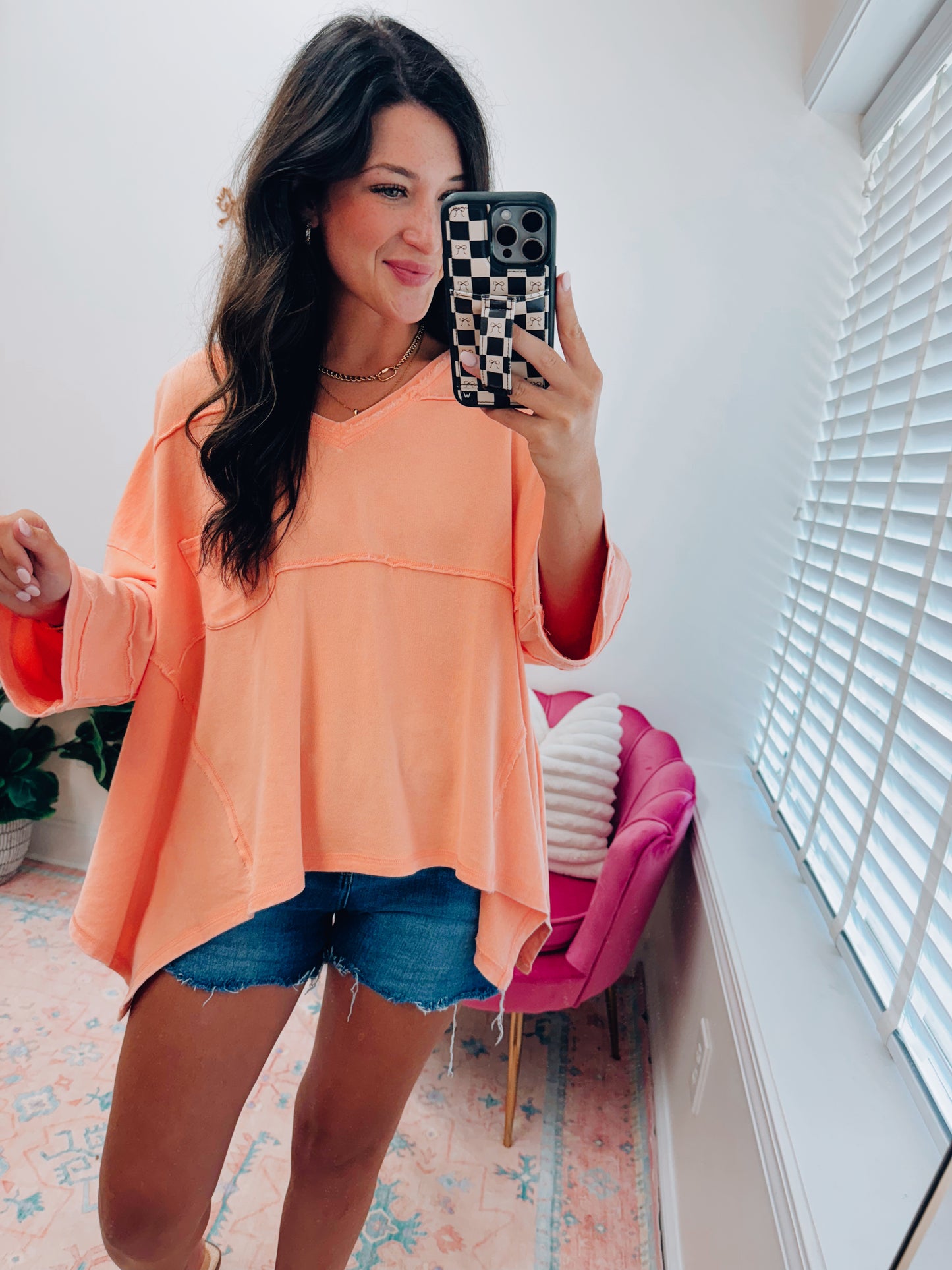 Cantaloupe Oversized Terry Top