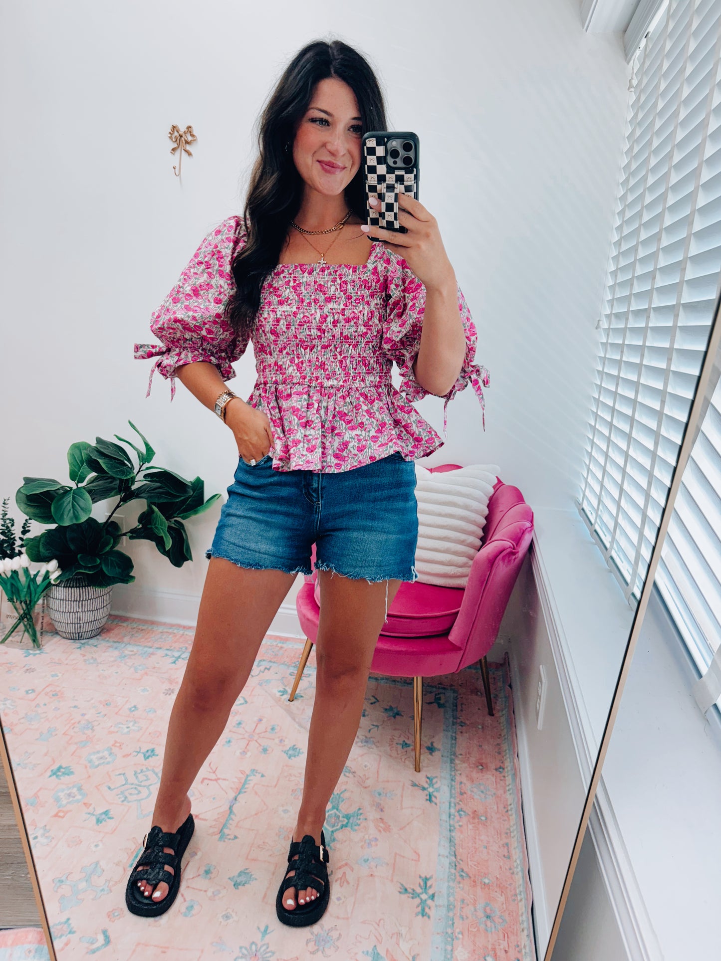 Haven Floral Smocked Top