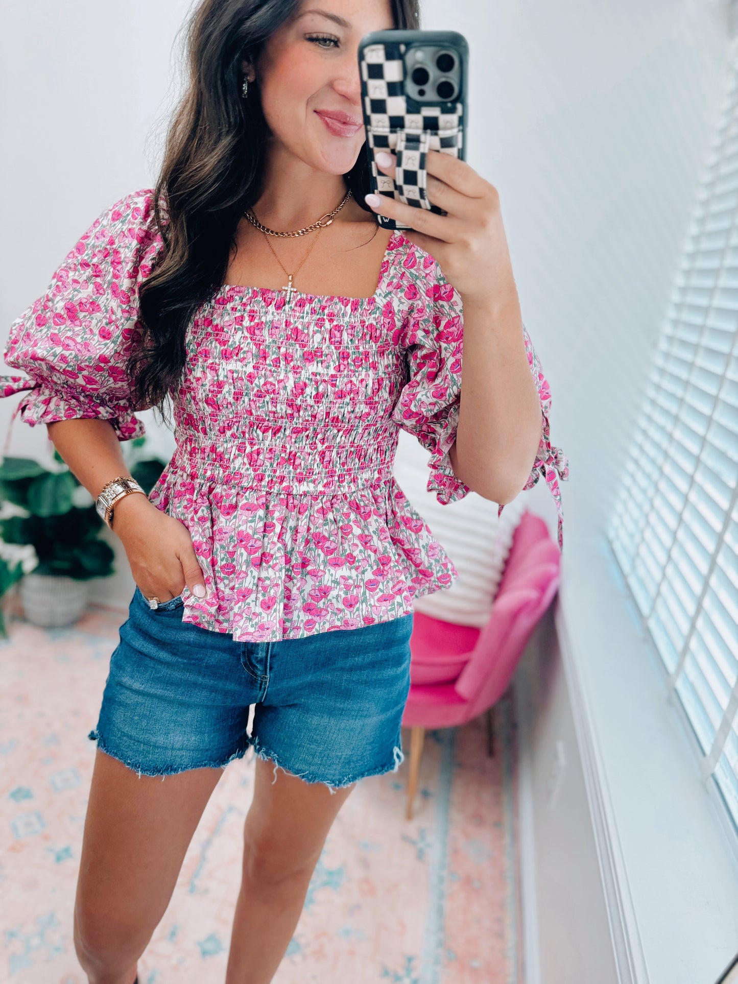 Haven Floral Smocked Top