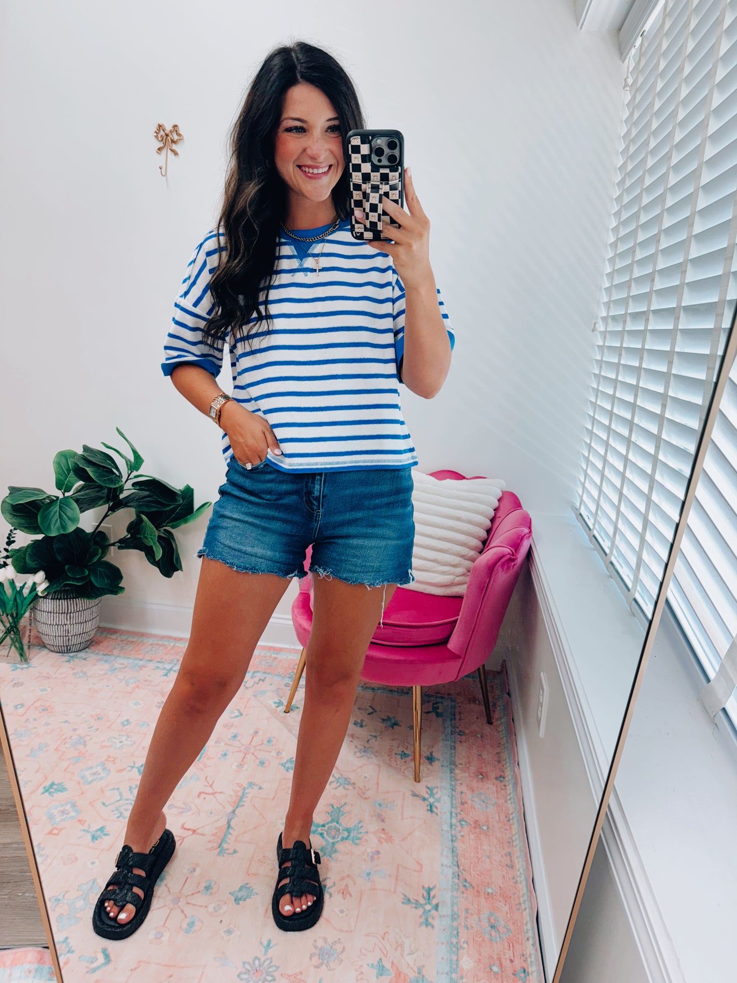 Oversized Stripe Casual Knit Top