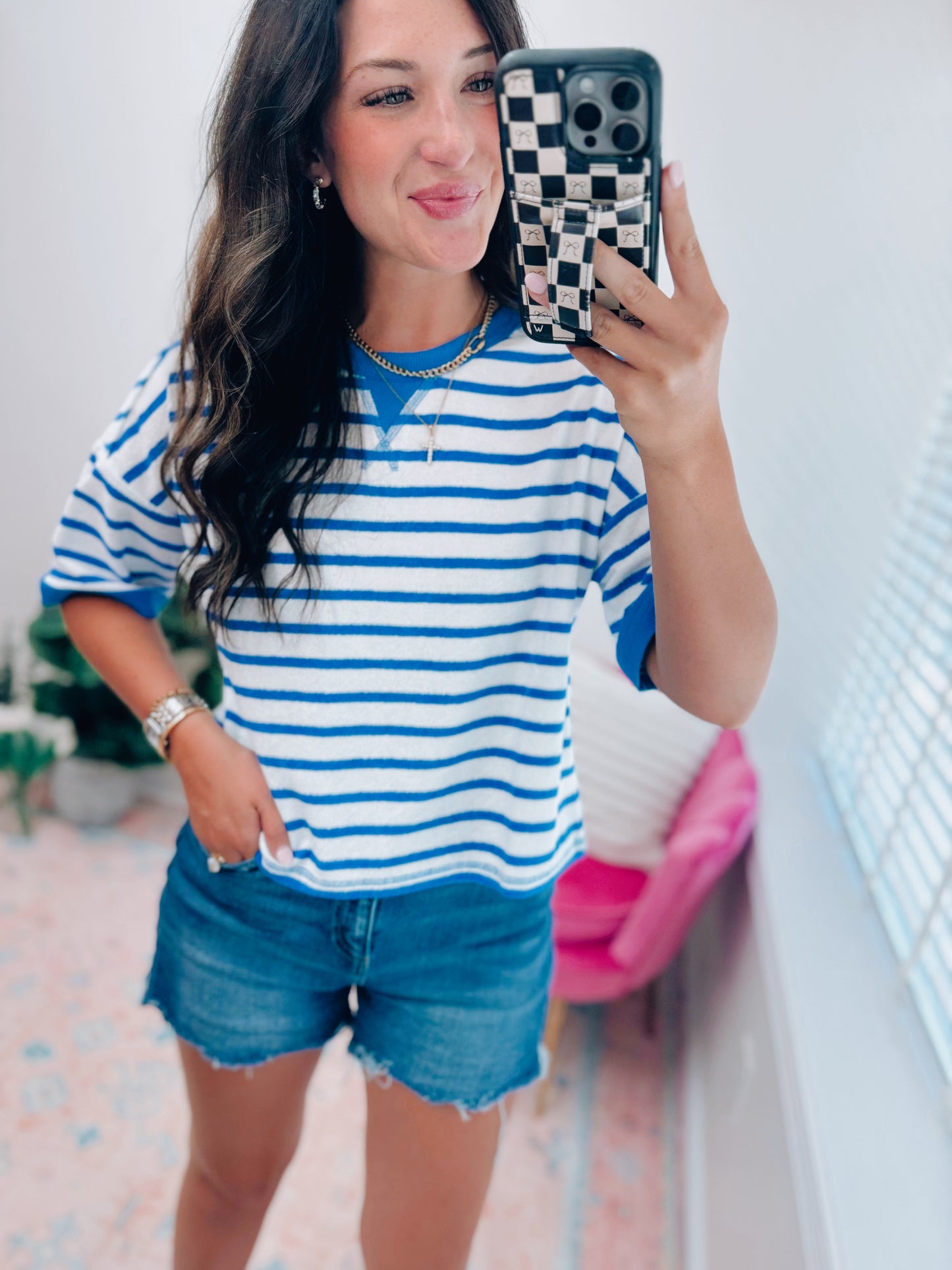 Oversized Stripe Casual Knit Top