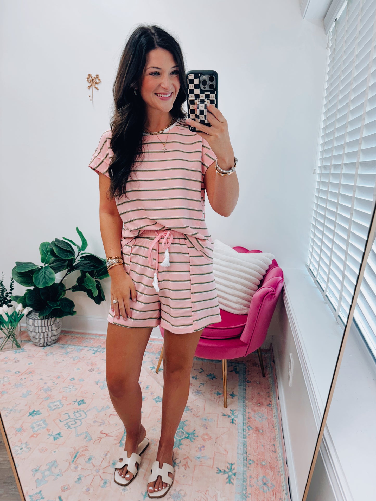 Avery Stripe Pink Set