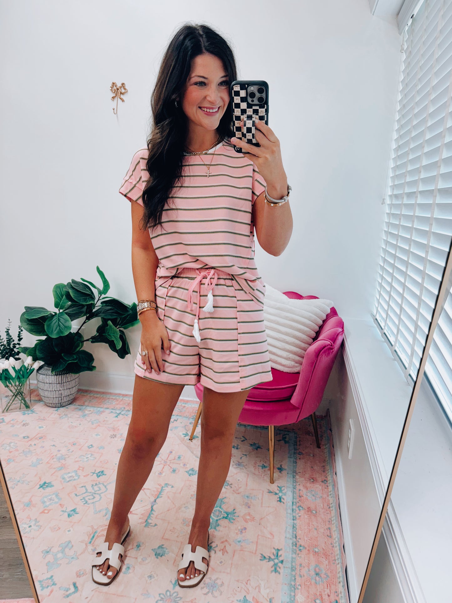Avery Stripe Pink Set