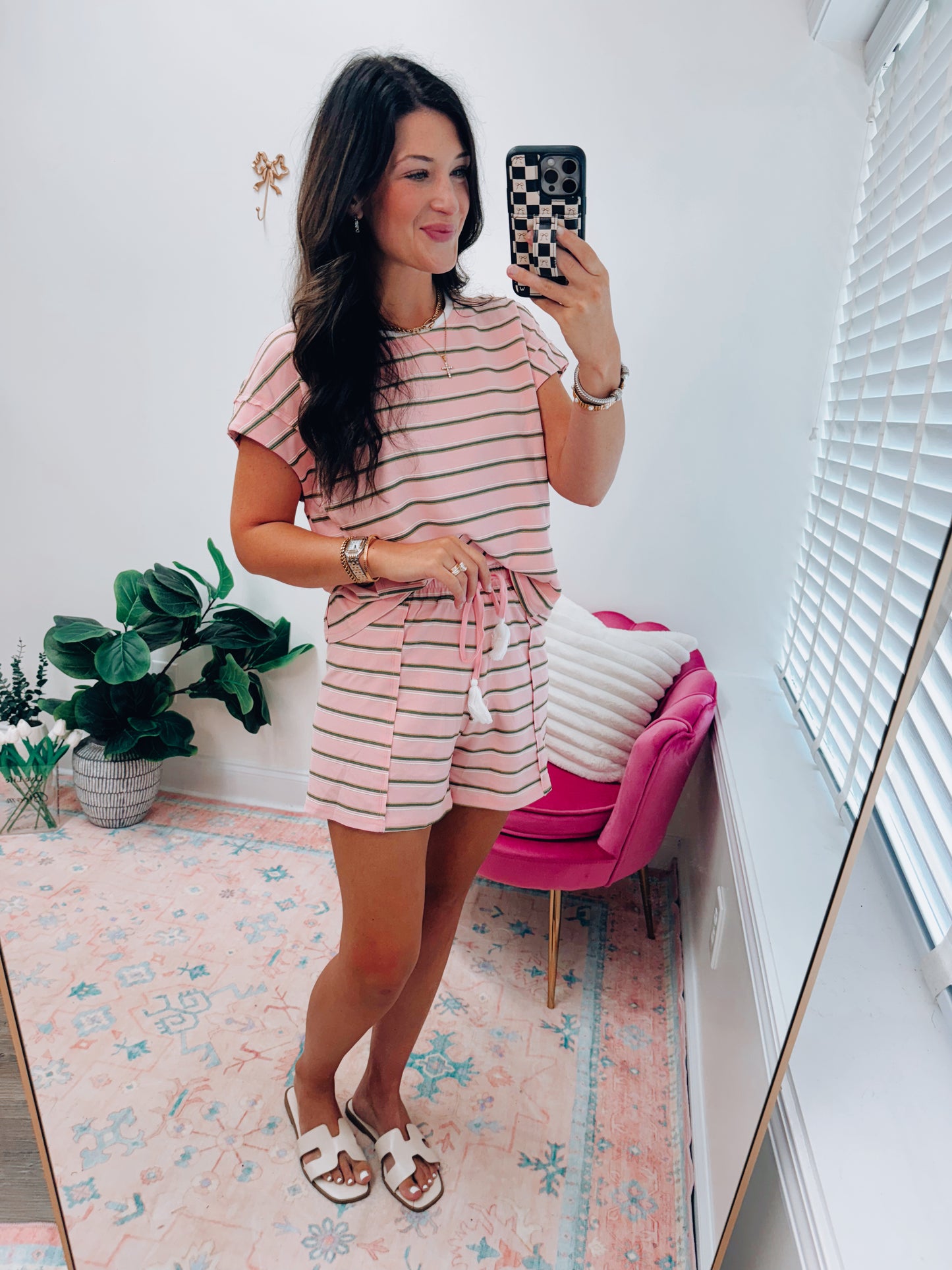 Avery Stripe Pink Set