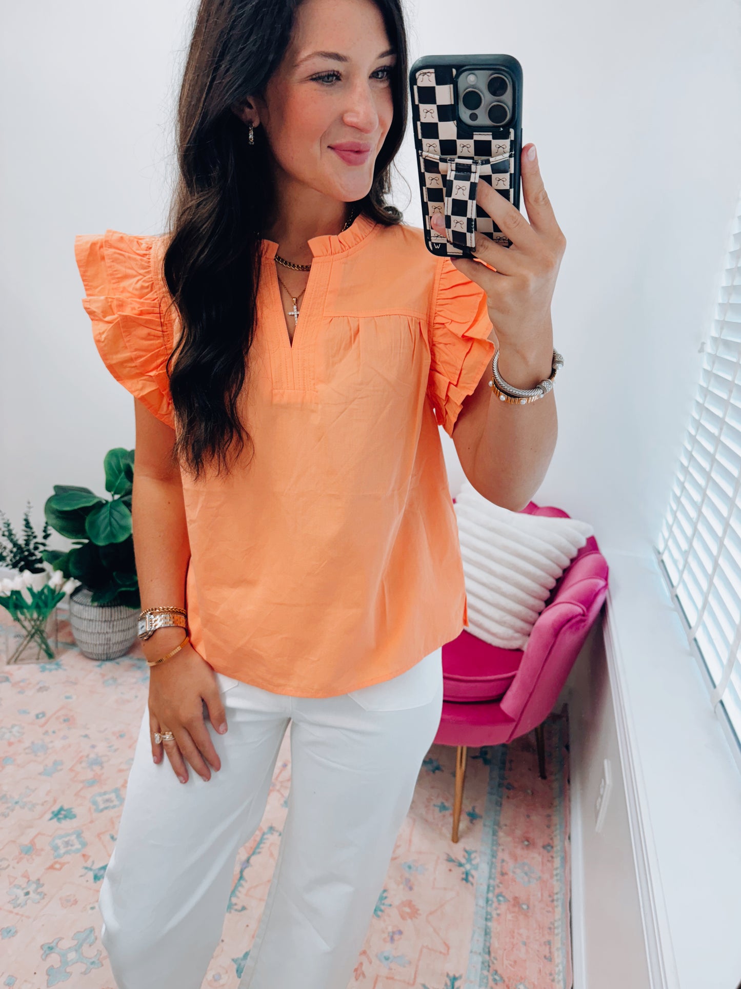Sunset Kiss Ruffle Top