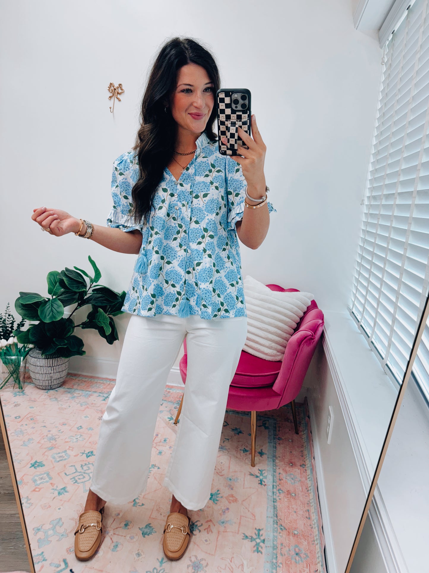 Calling Hydrangeas Ruffle Top