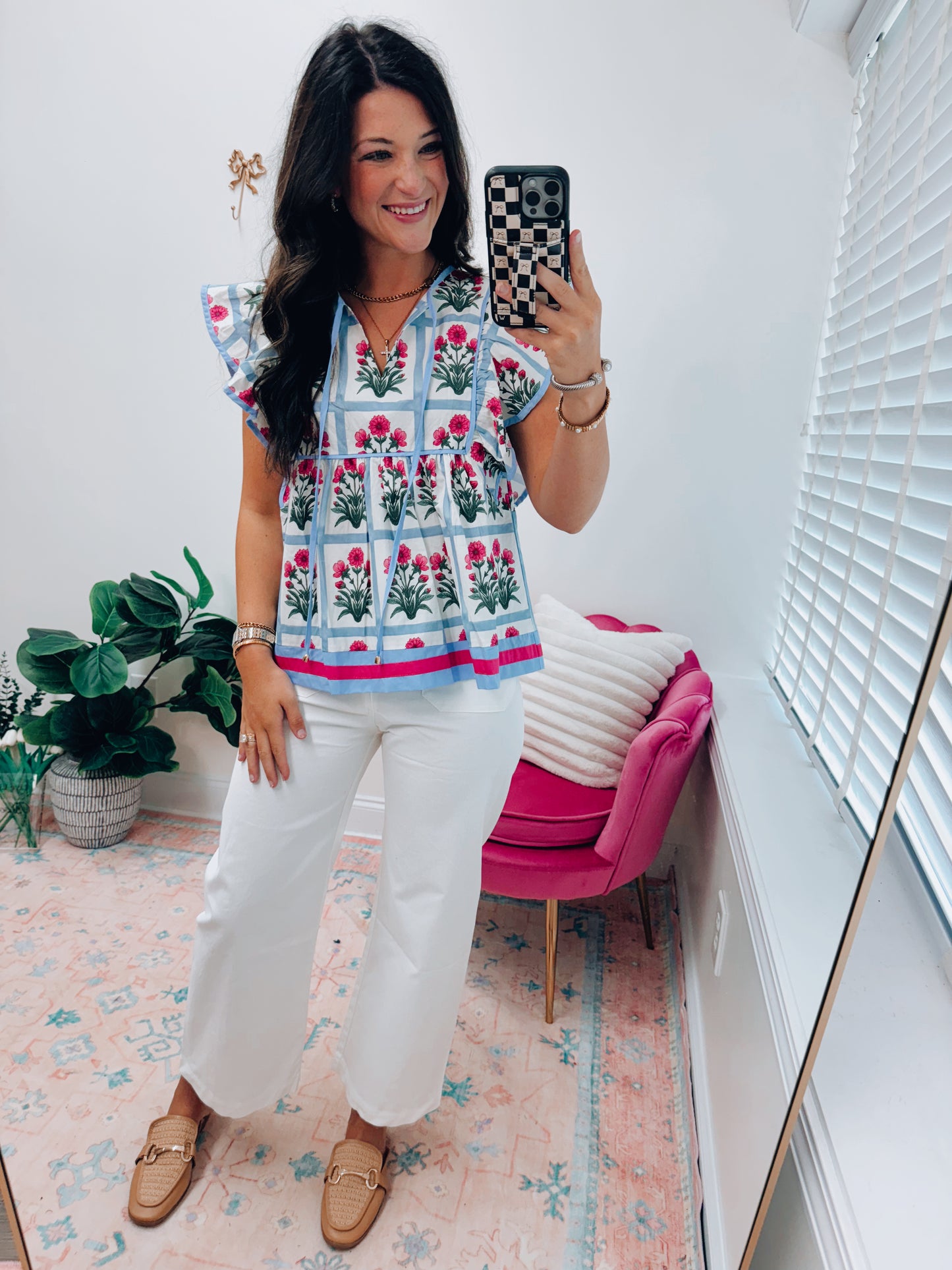 Magenta Floral Bouquet Top