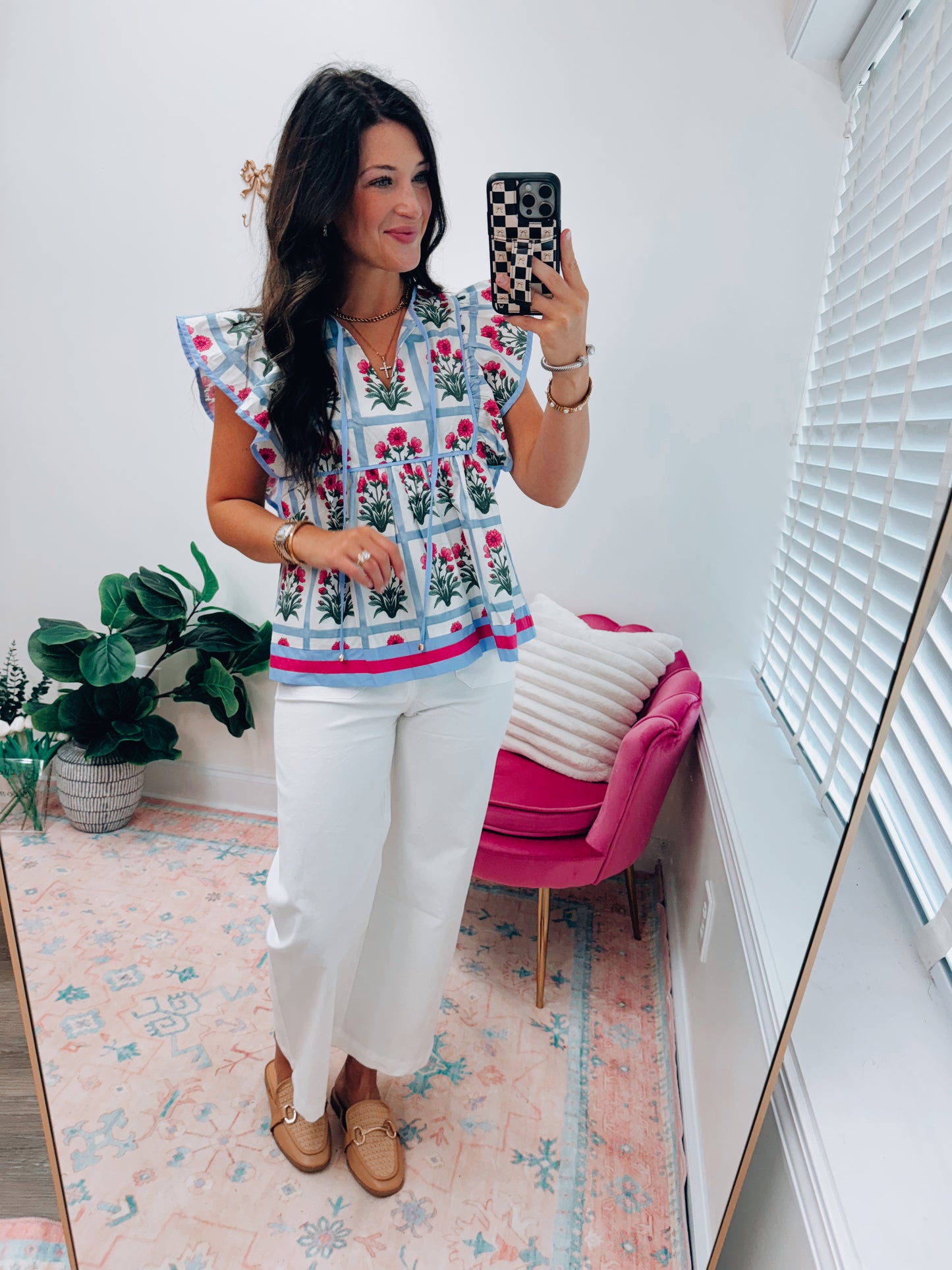 Magenta Floral Bouquet Top