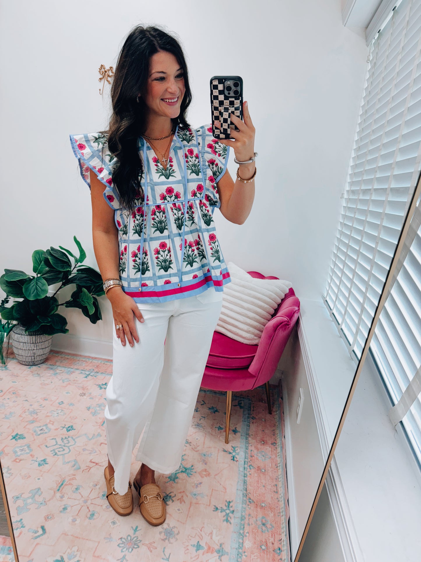 Magenta Floral Bouquet Top