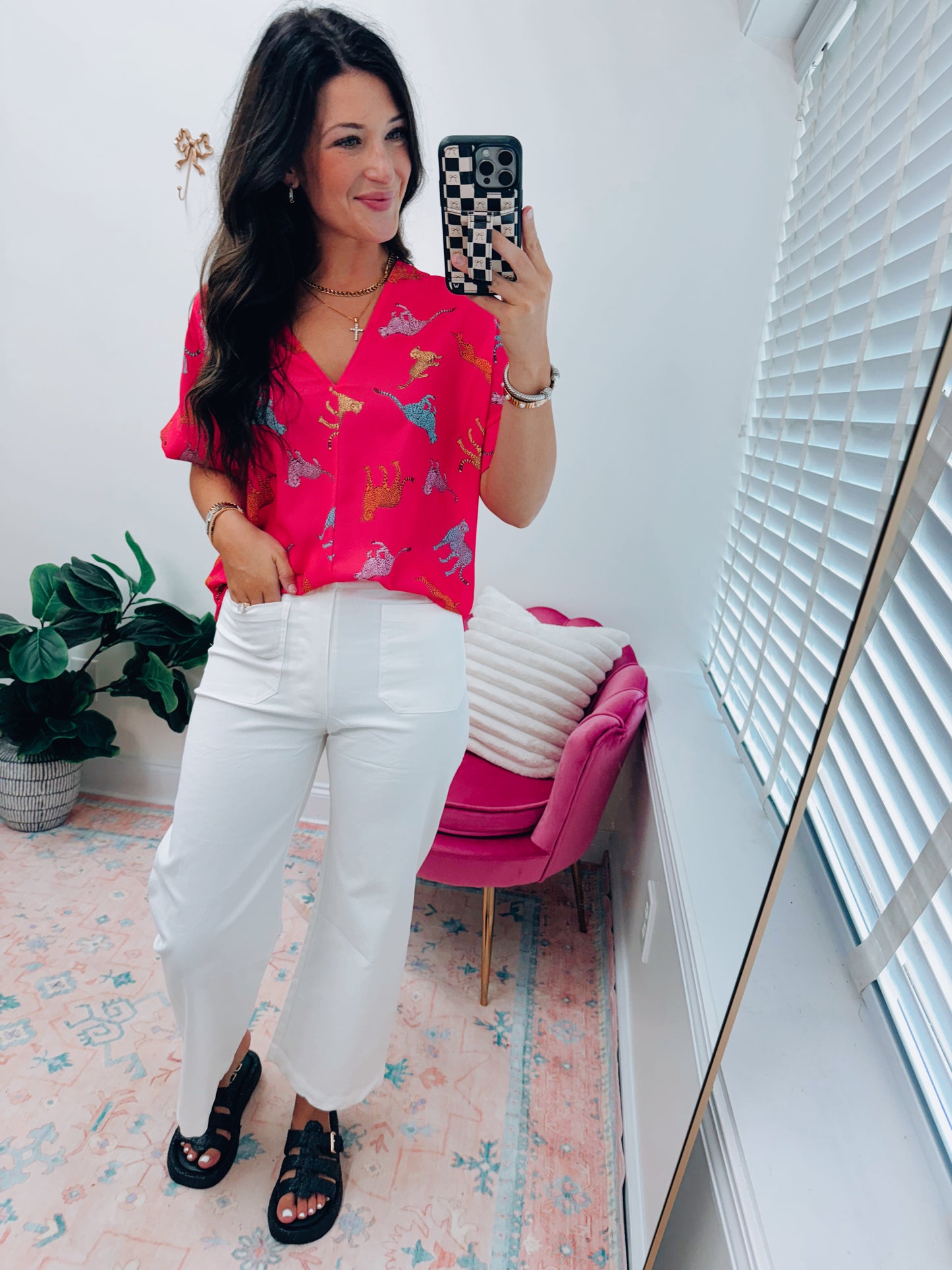 Wild Leopard Mix Top