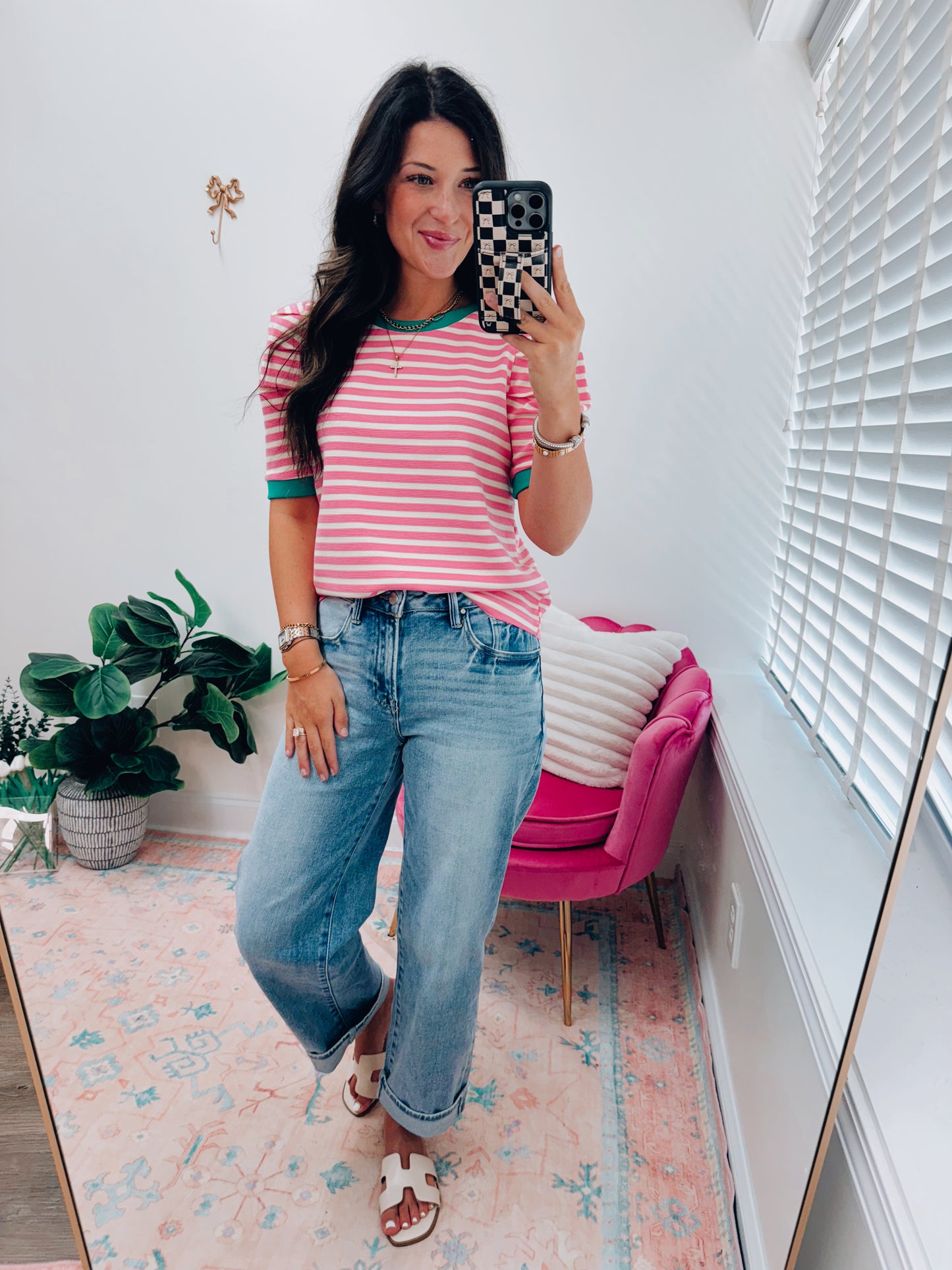 Sunny Stripe Ribbed Top